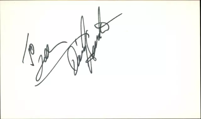 David Houston D.1993 Actor Signed 3" x 5" Index Card