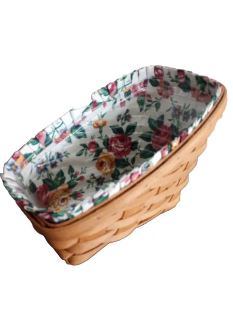 Longaberger Small Vegetable Basket 1992, Garden Splendor Liner, Protector