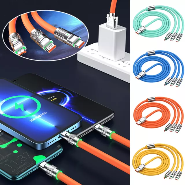 3 IN 1 Multi USB Ladegerät Ladekabel Schnur Für Typ C Android Mikro IPHONE M ✿