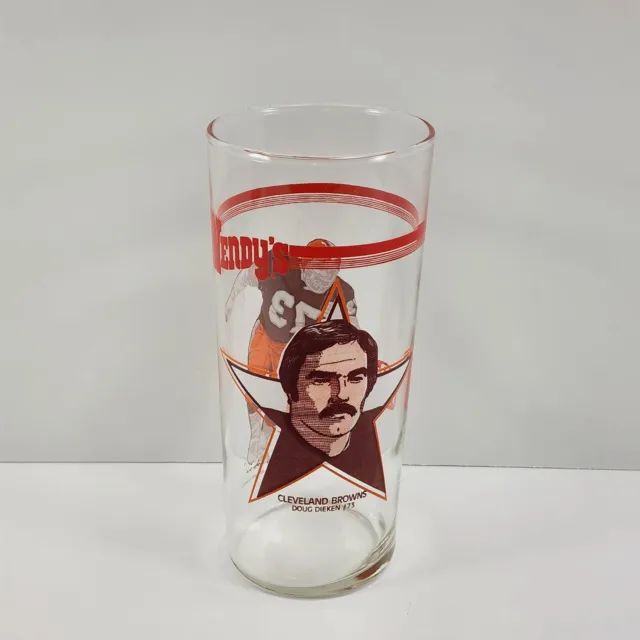 Cleveland Browns Doug Dieken #73 Tackle Dr Pepper Wendy’s 1981 Glass
