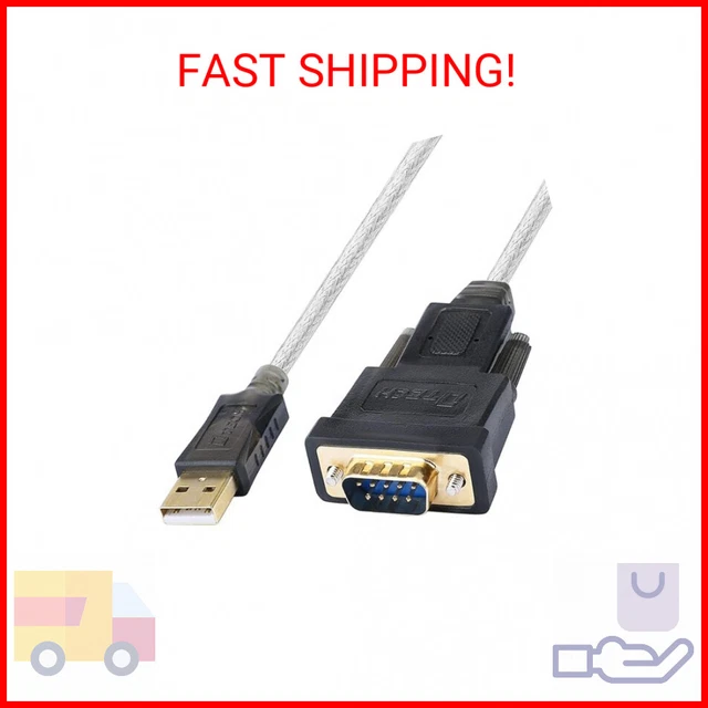 DTECH SERIAL CABLE to USB Adapter DB9 Male RS232 Port Supports Windows