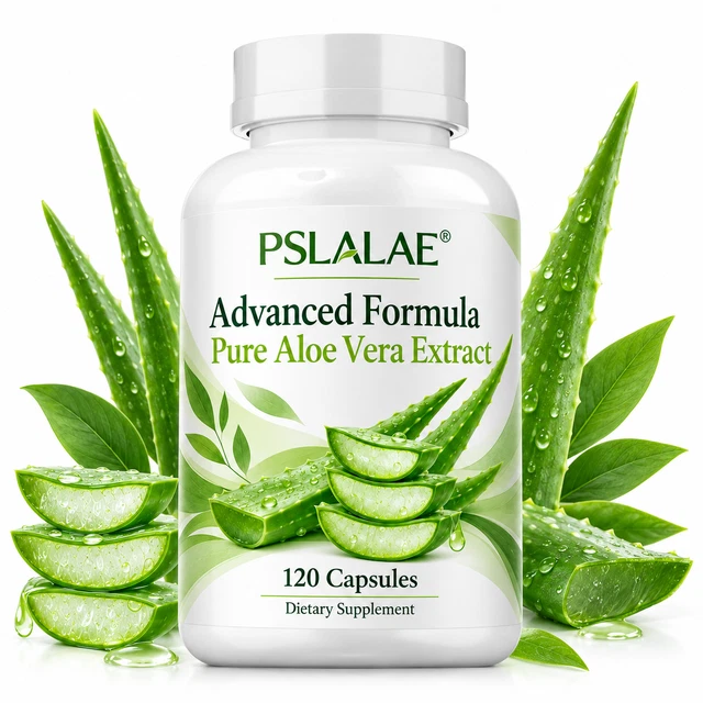 Colom Three ALOE VERA EXTRACT 120 Capsules, Digestive Support & Colon Cleanse, 10 ...