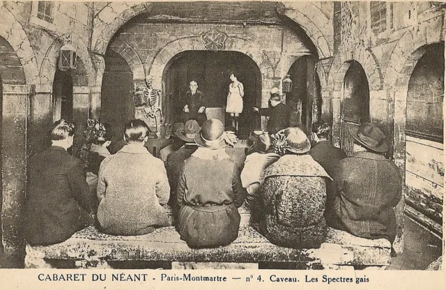 Postcard Paris Montmartre Cabaret Du Neant Vaveau Les Spectres Gais