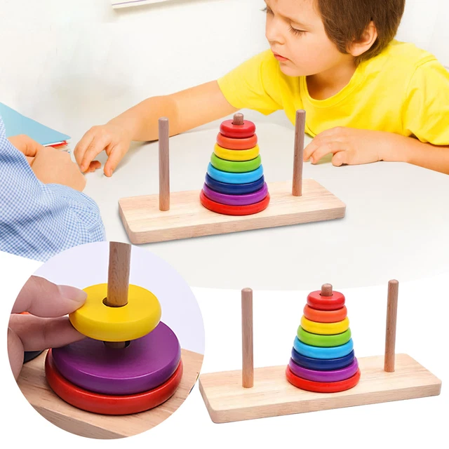Eight Layer Rainbow Stacking Music Ring Building Early Educational Toys Stack
