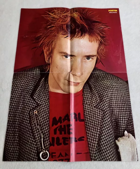 Sex Pistols 1978 Johnny Rotten Swedish Poster Magazine 1970s Vintage Rare