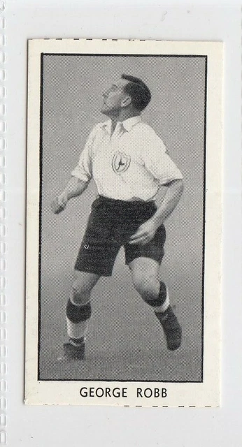1956 D C Thomson Wizard Famous Footballers set 24 #18 George Robb, Tottenham Hot