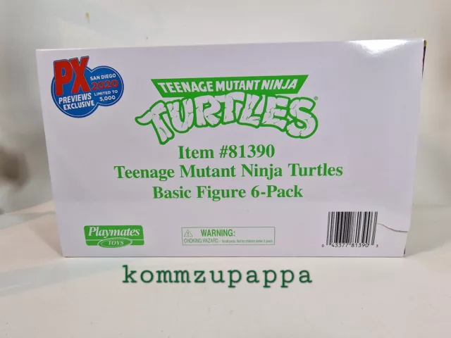 SDCC 2020 PX Previews Exclusive TMNT Retro 6er-Pack Figur Set #81390 VERY RARE