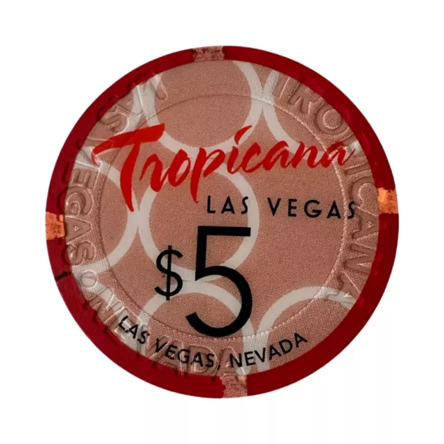 $5 Casino Chip from The Tropicana Casino Las Vegas, Won In Blackjack Mar 28 2024