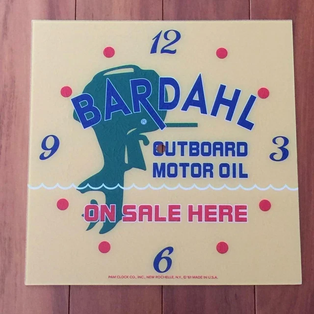 15& BARDAHL OUTBOARD Motor Oil Square Replacement Clock Face for Pam