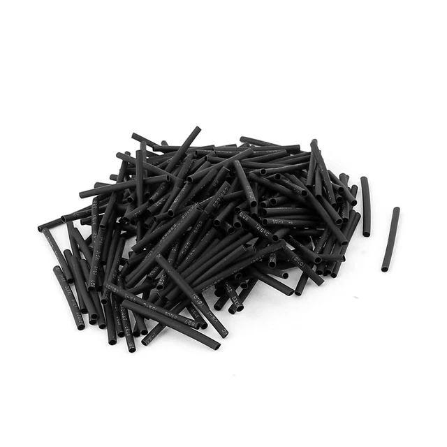 210 Pz 2:1 1mm tubo termoretraibile guaina Rivestimento filo lungo 30mm nero