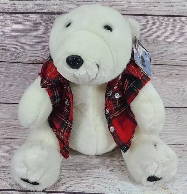 Vintage The Coca Cola Company Plush Coke Polar Bear Stuffed Animal White 10"