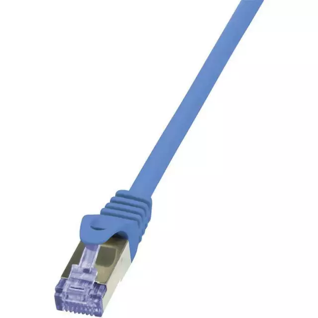 Câble réseau RJ45 CAT 6A S / FTP LogiLink - 2 connecteurs RJ45 - 3 m - Bleu -