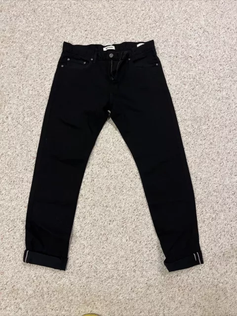 Goodthreads Selvedge Denim 34 X 33 SLIM BlackXBlack Stretch Stealth Jeans 🌟