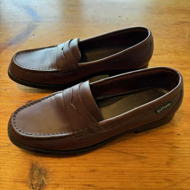 Eastland Women Penny Loafers Shoe Sz 9 Brown Leather Slip-On Memory Foam Comfort