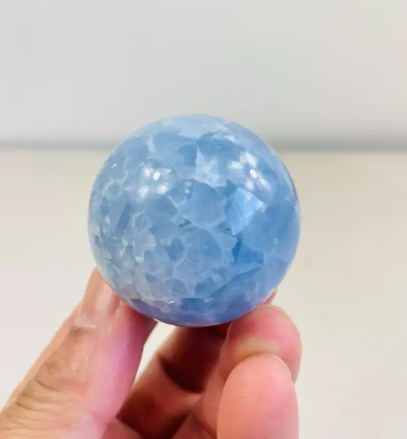 1 x Blue Calcite Crystal Sphere High Grade S190