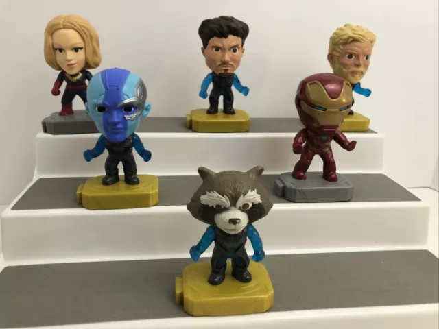Marvel Avengers Endgame Superhero Toys 6 Pc Lot Figures McDonalds 2019 Lot C