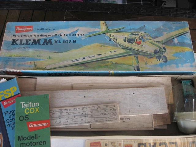 Graupner RARITÄT Schnellbaukasten KLEMM KL107B Art: 4809 von 1964 Für Sammler
