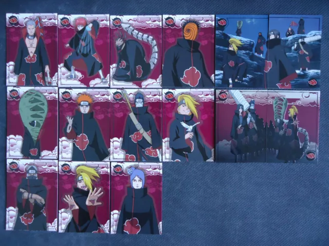 NARUTO SHIPPUDEN HOKAGE TRADING CARD COLLECTION Panini Lot Akatsuki NEUF