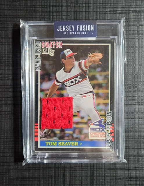 2021 JERSEY FUSION TOM SEAVER 1985 Game Used Jersey Swatch Boston