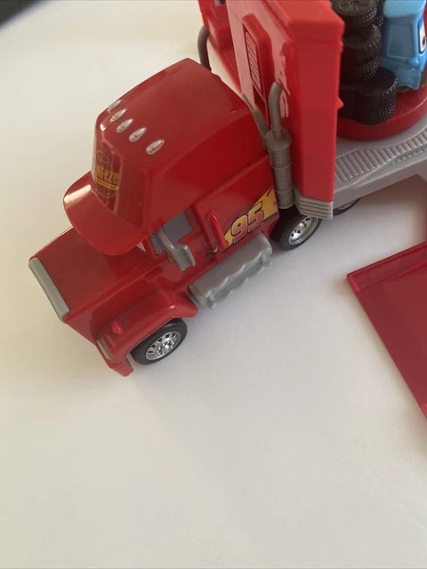 DISNEY PIXAR CARS Mack Hauler Lightning Mcqueen Truck and Trailer Rust ...