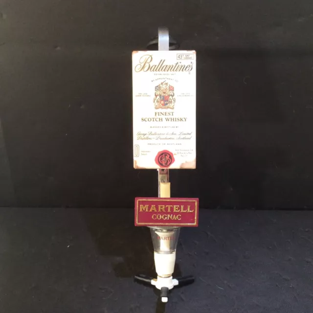 vintage doseur porte bouteille bar bistrot Martell cognac Ballantine's whisky