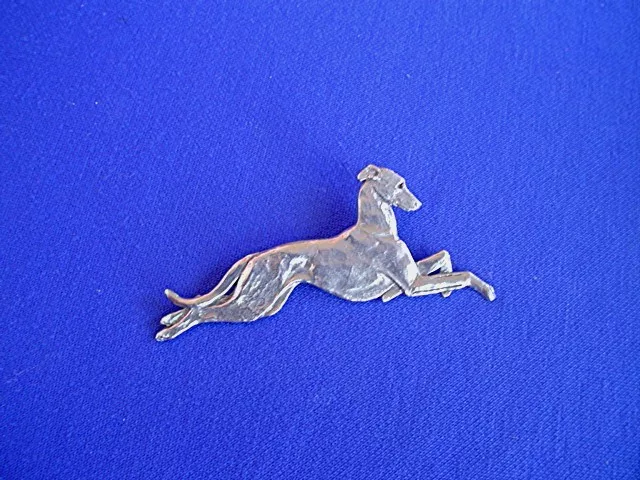 Whippet Greyhound Stylized Leaping pin #13D Dog Jewelry by Cindy A. Conter