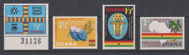 GHANA 1959 THE 2nd Anniversary of Independence Set. M/Mint (p344). £1. ...