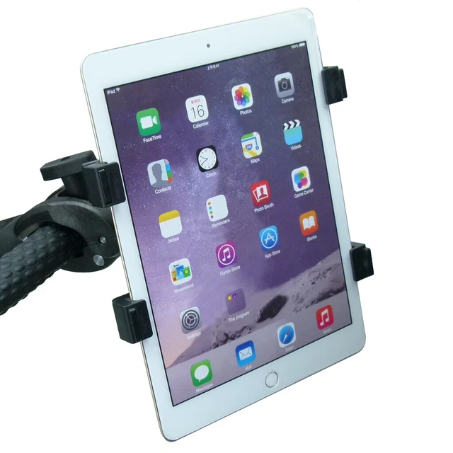 LYFPOOM Supporto Universale Per Tablet E Cellulare Da Manubrio - Per Bici, Passeggino, Tapis Roulant - 4-13 Pollici - 2