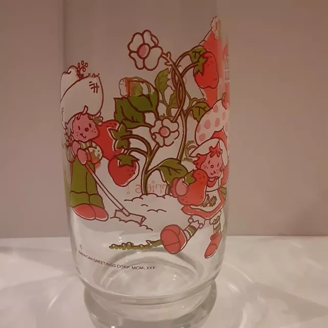 Strawberry Shortcake 1980 Drinking Glass Vintage American Greeting Corp