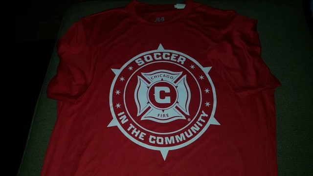 Chicago Fire SC Soccer Men's S Small Promo Jersey Shirt TrueCar Cricket A4
