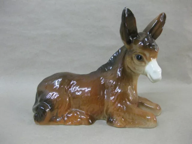 Vintage Coopercraft Donkey Figurine Figure Ornament ~ Brown ~ 6" x 7 1/2"