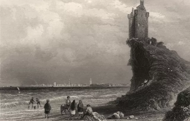 Ayr. Scotland. BARTLETT c1840 old antique vintage print picture