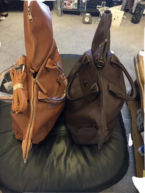 UK Large Women's NEW LOOK Leather Style Tote Shoulder Bag Satchel Ladies Handbag