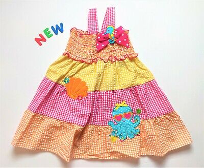 Toddler Kids Girls Clothes 5 -  6X NWT Good Lad Seahorse Multi-Color Sundress