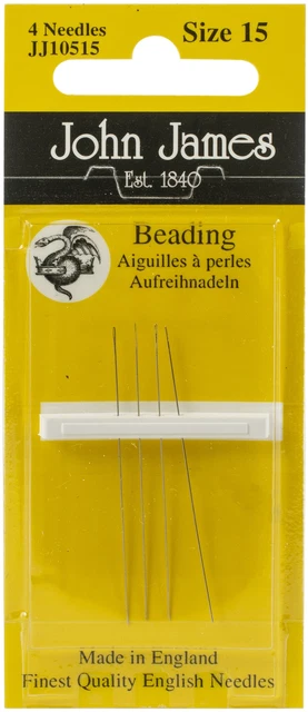 John James Beading Hand Needles-Size 15 8/Pkg -JJ105-15