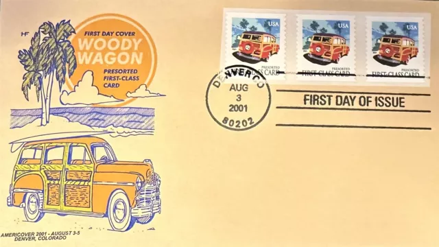 Farnum 3522 Woodie Wagon Americover 2001 Presorted First Class Card Rate