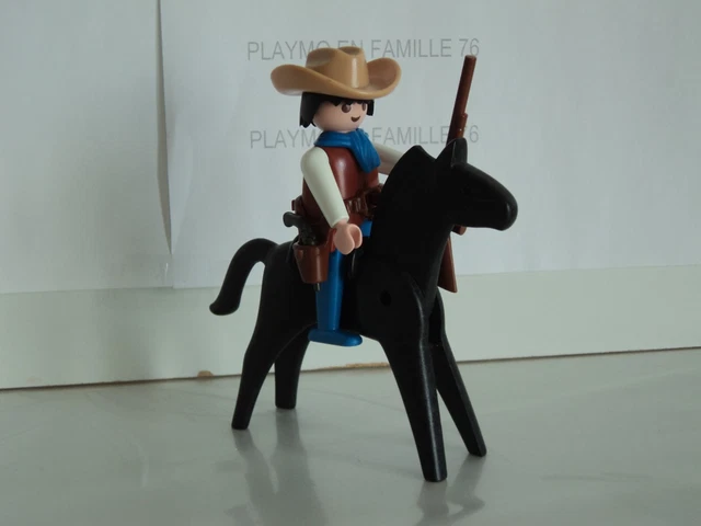 Playmobil Western - 2 Cinturoni Neri Con Fondina E Cartucciera Per Fucile Cowboy - Vintage