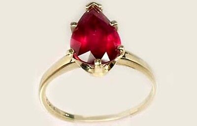 Ruby Gold Ring 3ct Antique 19thC Ancient Hebrew Israel Biblical Lord of Gems 14k