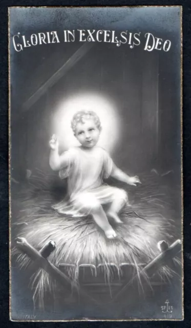 santino antico de Jesus Bambino image pieuse holy card estampa