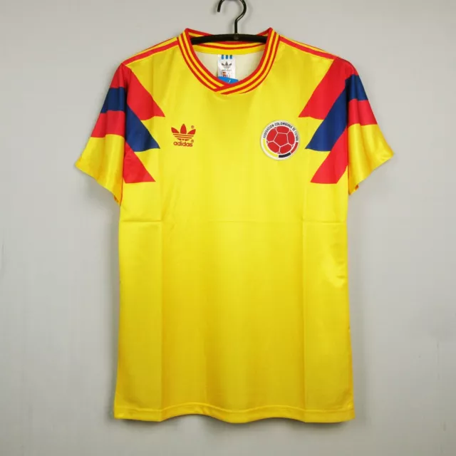 Colombia National 1990 Home Men's Retro Jersey - Valderrama Rincón