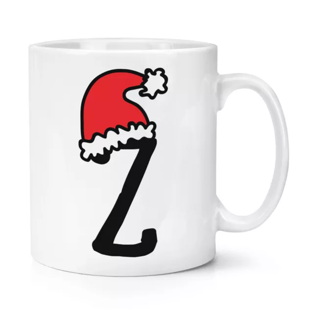 Letra Z Gorro de Navidad 284ml Taza Divertido Rojo Santa Padre Niños Alfabeto