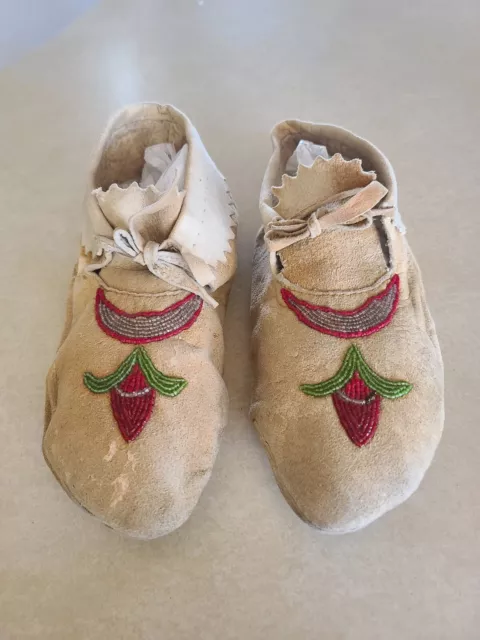 Native American Indian Bead Moccasins