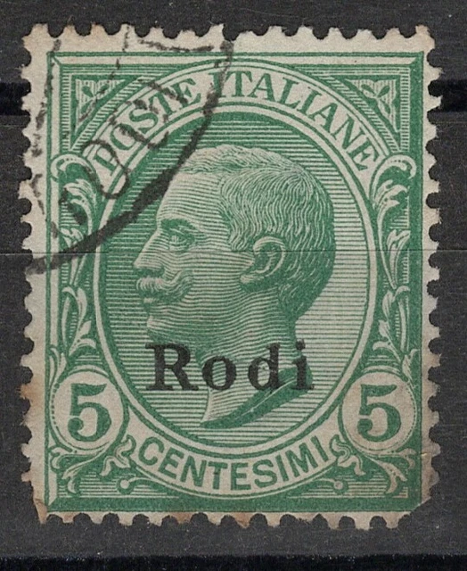 GREECE ITALIAN OCCUPATION RHODES ISLAND 5c STAMP USED -CAG 160123