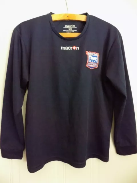 Ipswich Town FC Original Macron Football Soccer Jersey Top Long Shirt Mens Size