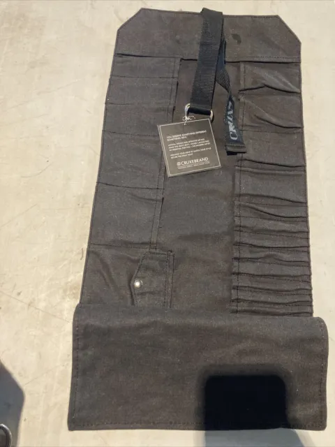 Kit de rollos de suministro de estilista de lona negra Cruxe nuevo con etiquetas