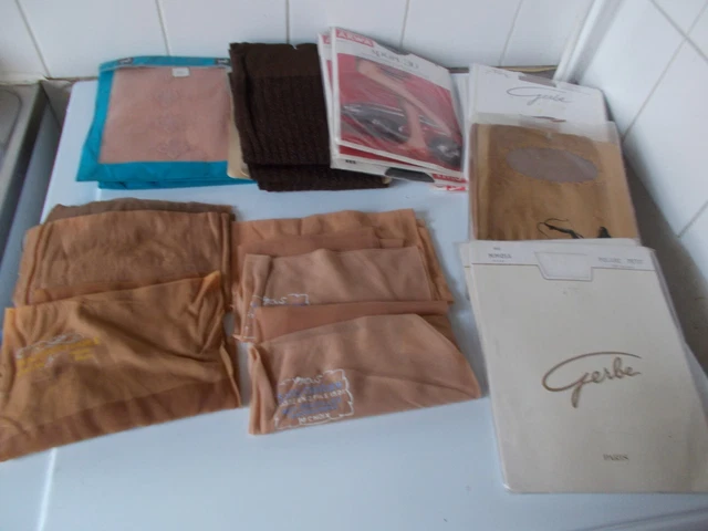 Paire De Bas Nylon Mousse Vintage Couleur Chair T1 - Marque Stemm - Fabriqué En France