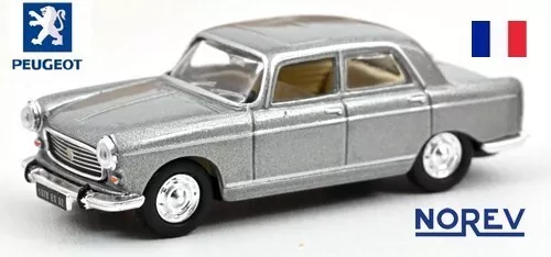 Peugeot 404 berline 1968 gris clair métallisé - NOREV - Echelle 1/87 - Ho