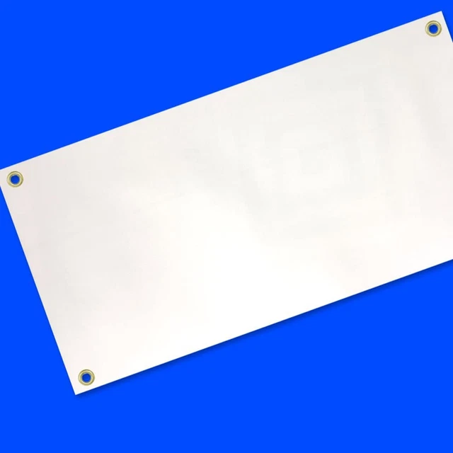 4 LESS CO 2X8 Feet Blank Vinyl Banner White Sign with Grommets $44.19