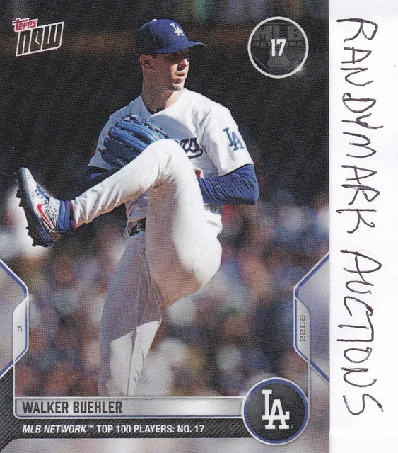 WALKER BUEHLER LOS ANGELES DODGERS 2022 TOPPS NOW MLB NETWORK TOP 100 T