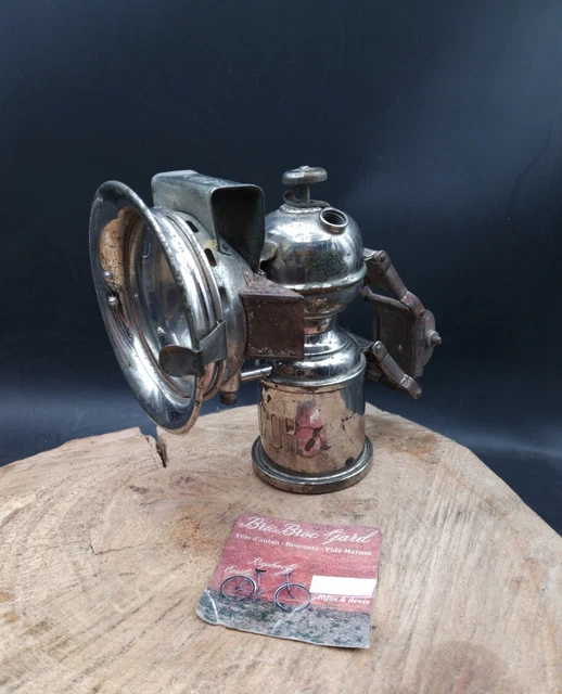 Lampe à Carbure Pour Vélo Ancienne - Rare - Modèle Vintage à Identifier